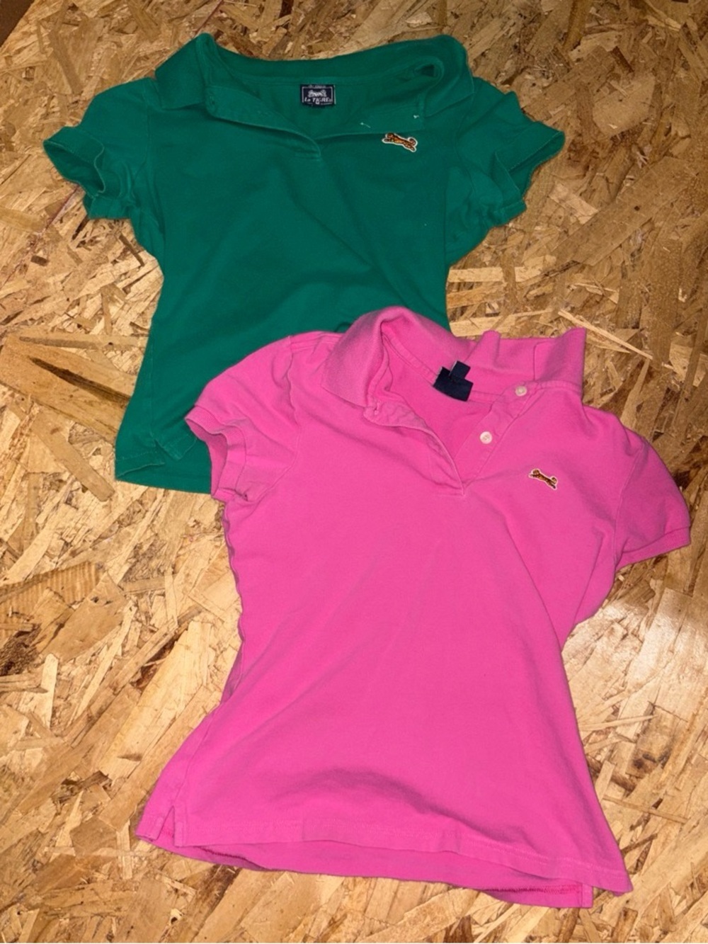 Y2K Polo Shirts Bundle- Pink / Green Short Sleeve